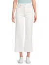 7 For All Mankind Alexa White Cropped Jean In White