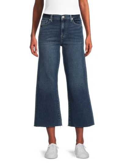 7 For All Mankind Women's Alexa Whiskered Cropped Jeans In Beida