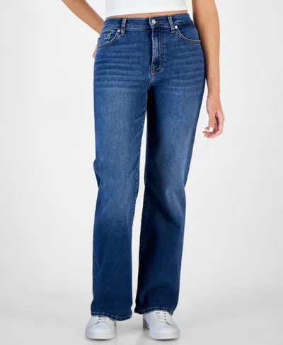 7 For All Mankind Dojo Wide Leg Jeans In Authentic Blue Malmo