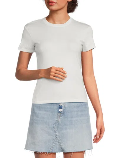 7 For All Mankind Women's Baby Solid Cotton T-shirt In Off White