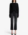 7 For All Mankind Women's Calie Straight Leg Ankle Jeans In Black