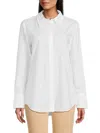 7 For All Mankind Women's Classic Button Down Shirt In White