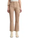 7 For All Mankind Women's Coated High-rise Slim Kick-flare Jeans In Nude