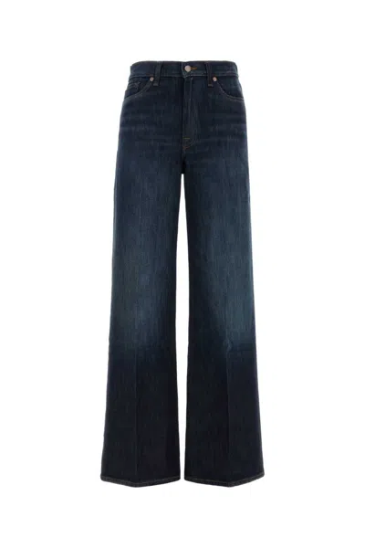 7 For All Mankind Women Dark Blue High Rise Jeans