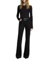 7 For All Mankind Women's Dojo Tailorless Flare-leg Jeans In Black