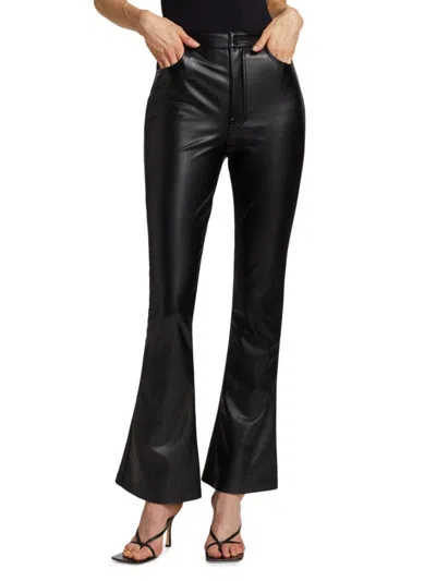 7 FOR ALL MANKIND WOMEN'S FAUX LEATHER SKINNY BOOTCUT PANTS