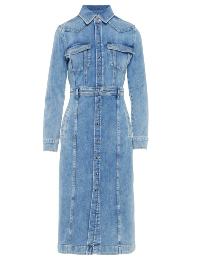 7 For All Mankind Luxe Dress In Morning Sky