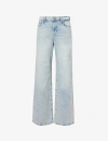 7 FOR ALL MANKIND 7 FOR ALL MANKIND WOMEN'S FROST SCOUT FROST WIDE-LEG MID-RISE STRETCH-DENIM JEANS