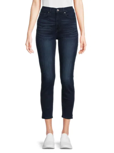 7 For All Mankind Women's Gwenevere High Rise Skinny Jeans In Blue