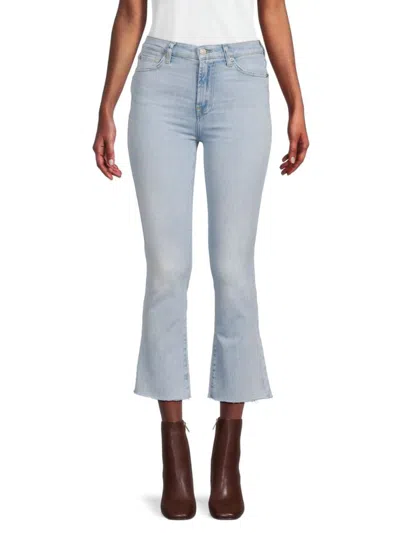 7 For All Mankind Babies' Women's High Waist Slim Kick Flare Jeans In Light Rosemary