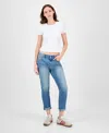 7 For All Mankind Women's Josefina Cropped Straight-leg Jeans In Blue