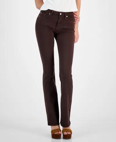 7 For All Mankind Women's Kimmie Mid-rise Bootcut Jeans In Hot Fudge