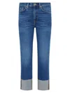 7 FOR ALL MANKIND WOMEN'S LOGAN STOVEPIPE HIGH-RISE CUFFED STRAIGHT-LEG JEANS