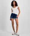 7 For All Mankind Women's Mid-rise Cuffed Denim Shorts In Kaia
