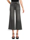 7 FOR ALL MANKIND WOMEN'S MID RISE WIDE LEG CROPPED JEANS