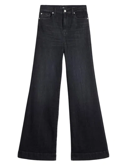 7 For All Mankind Women's Modern Dojo Flare Jeans In Black