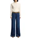 7 For All Mankind Modern Dojo High-rise Flared Jeans In Blue