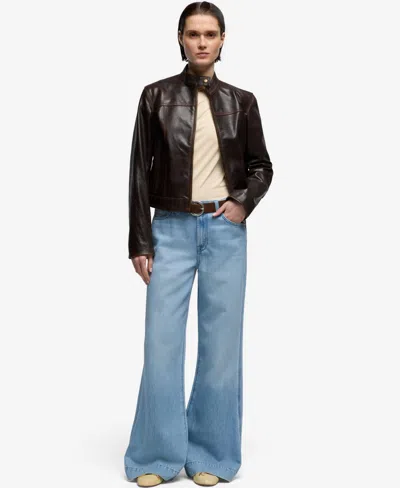 7 For All Mankind Women's Modern Dojo High-rise Flare-leg Jeans In Blue