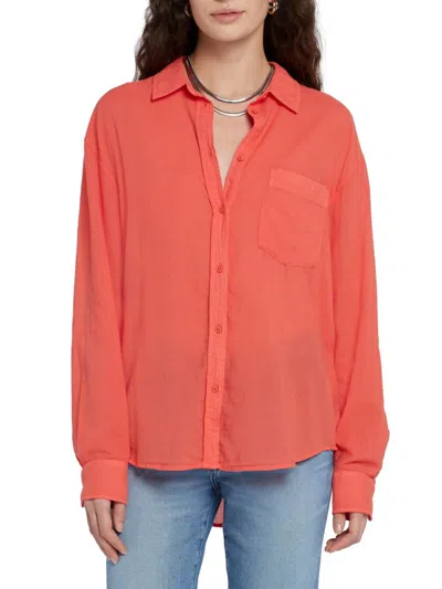 7 FOR ALL MANKIND WOMEN'S PIMA COTTON VOILE SHIRT
