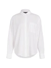7 For All Mankind Women's Pima Cotton Voile Shirt In White