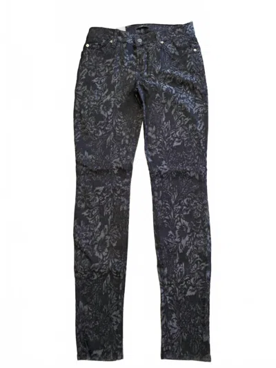 7 For All Mankind Women's Skinny Jeans In Black In Multi