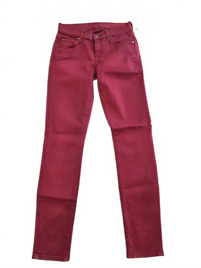 7 For All Mankind Women's Skinny Jeans In Red