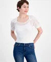 7 For All Mankind Women's Dojo Tailorless Flare-leg Jeans In Nylon Off White