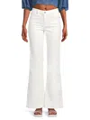 7 For All Mankind Tailorless Dojo White Flare Jean In White