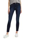 7 For All Mankind Gwenevere Womens Solid Denim Ankle Jeans In Blue