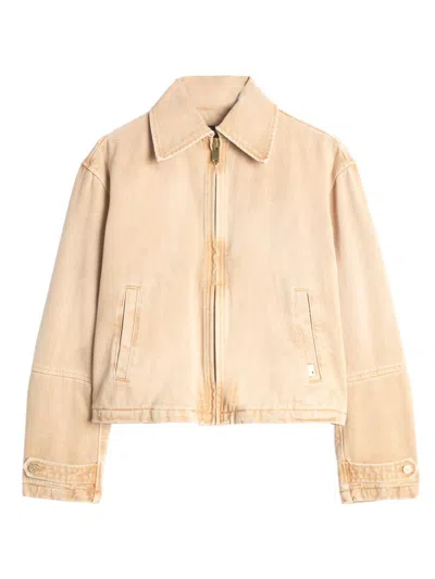 7 For All Mankind Women's Workwear Cotton Jacket In Brown