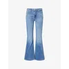 7 For All Mankind Womens  Ali High-waisted Flare-leg Denim Jeans