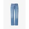 7 For All Mankind Womens Sunset Beach Calie Straight-leg Denim Jeans