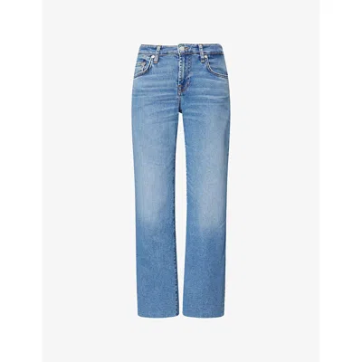 7 For All Mankind Womens Sunset Beach Calie Straight-leg Denim Jeans