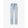 7 For All Mankind Womens Sunset Beach Calie Straight Ankle Cropped Denim Jeans In Ode To