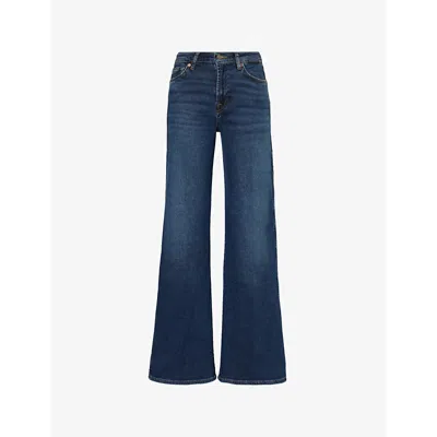 7 For All Mankind Womens Cisco Lotta Straight-leg High-rise Denim-blend Jeans