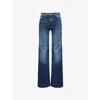 7 For All Mankind Womens Gran Canyon Modern Dojo Flared-leg High-rise Denim-blend Jeans In Gran Canyon