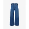 7 FOR ALL MANKIND 7 FOR ALL MANKIND WOMEN'S BLUE BELL ZOEY BLUE BELL MID-RISE WIDE-LEG STRETCH-DENIM JEANS