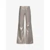 7 For All Mankind Logan Stovepipe Jeans In Coated Champagne