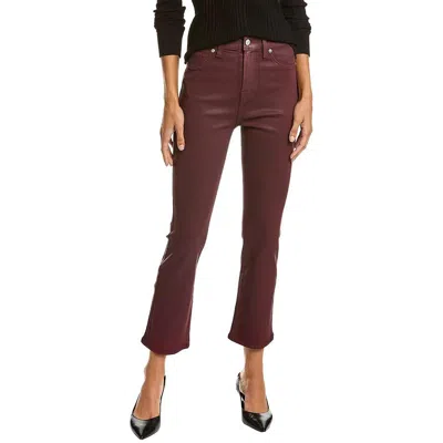 7 For All Mankind Womens Coated High Waist Slim Jeans In Brown