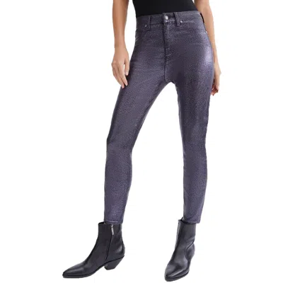 7 For All Mankind Womens Coated Super Skinny Ankle Jeans