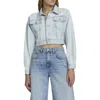 7 For All Mankind Womens Collar Denim Denim Jacket