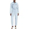 7 For All Mankind Womens Collar Denim Jumpsuit