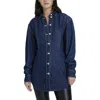 7 For All Mankind Womens Collar Lyocell Denim Jacket