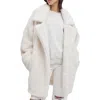 7 For All Mankind Womens Collar Polyester Faux Fur Coat