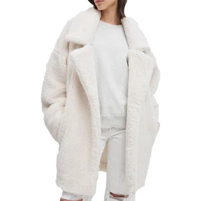 7 For All Mankind Womens Collar Polyester Faux Fur Coat