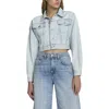 7 For All Mankind Womens Collar Denim Denim Jacket