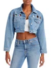 7 For All Mankind Adr X 7fam Cropped Jacket In Babe In Blue