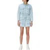 7 For All Mankind Womens Denim Cotton Romper