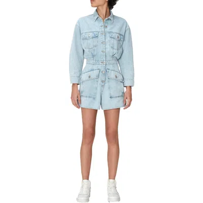 7 For All Mankind Womens Denim Cotton Romper