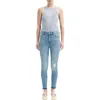 7 For All Mankind Womens Distressed Denim Skinny Jeans